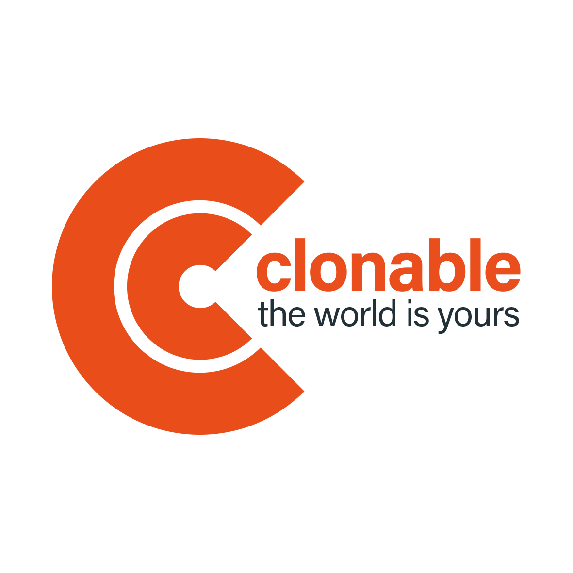 Clonable logo cu slogan pe fundal luminos